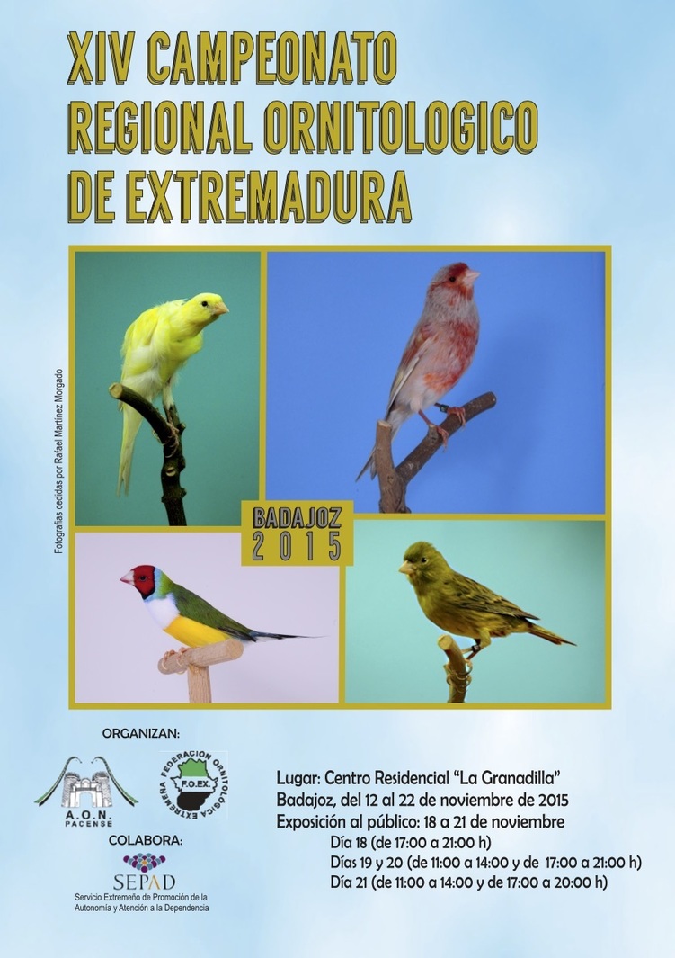 Normal xiv campeonato regional ornitologico de extremadura