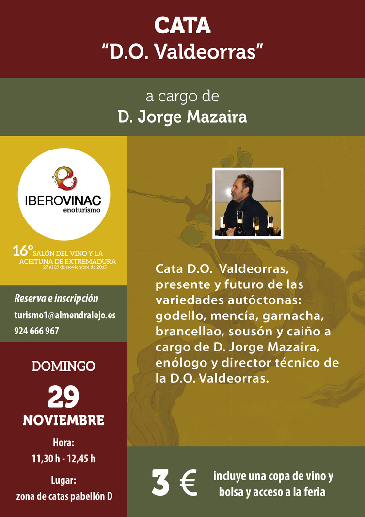 Cata "D.O. Valdeorras" a cargo de D. Jorge Mazaira - IBEROVINAC 2015