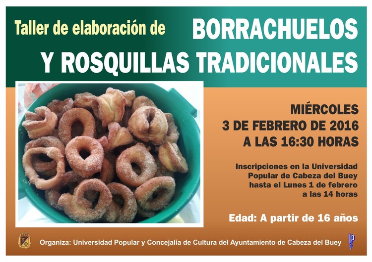 Taller de elaboración de Borrachuelos y Rosquillas tradicionales
