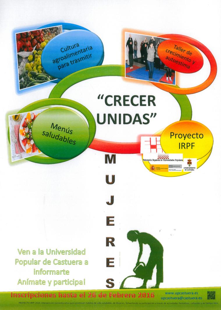 Talleres y actividades "Crecer Unidas" - Universidad Popular de Castuera