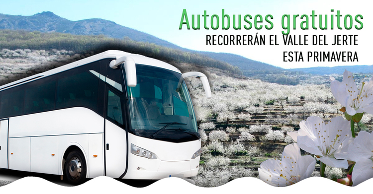 Rutas Gratuitas en Bus por la Primavera en el Valle del Jerte
