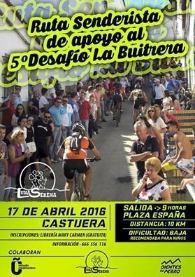 Ruta senderista de apoyo al V desafío de la Buitrera  - Castuera