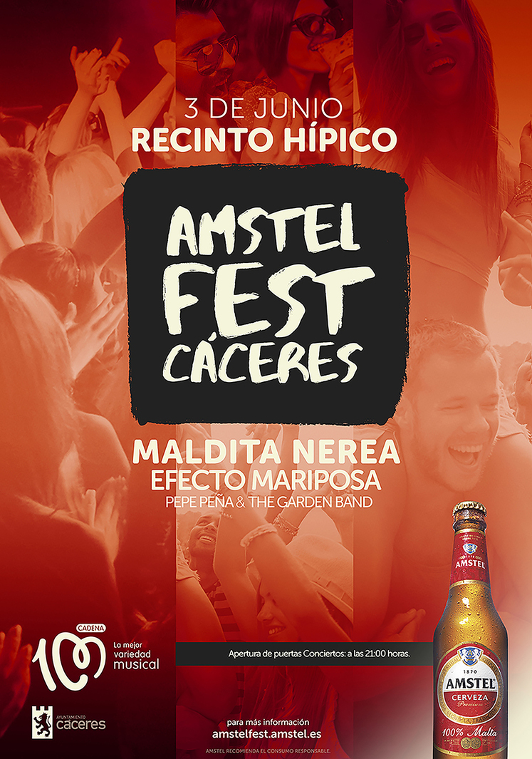 Concierto de Maldita Nerea y Efecto Mariposa  - Amstel Fest Cáceres 2016
