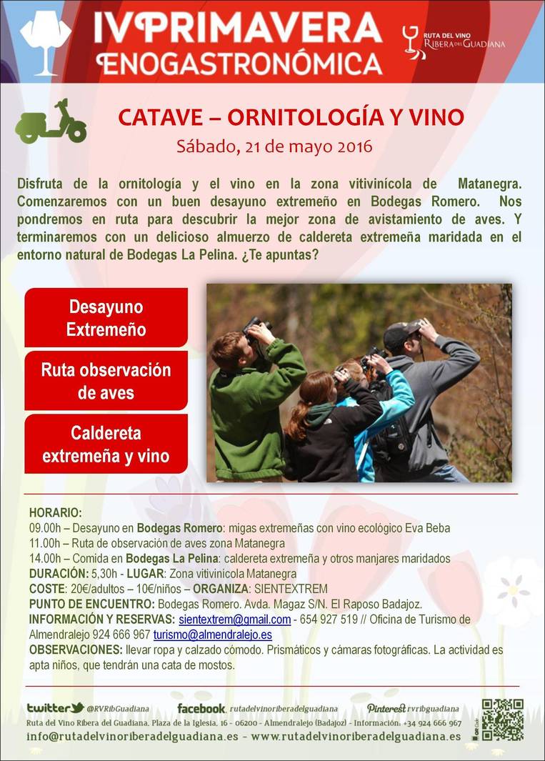 Catave, Ornitología y vino en Matanegra