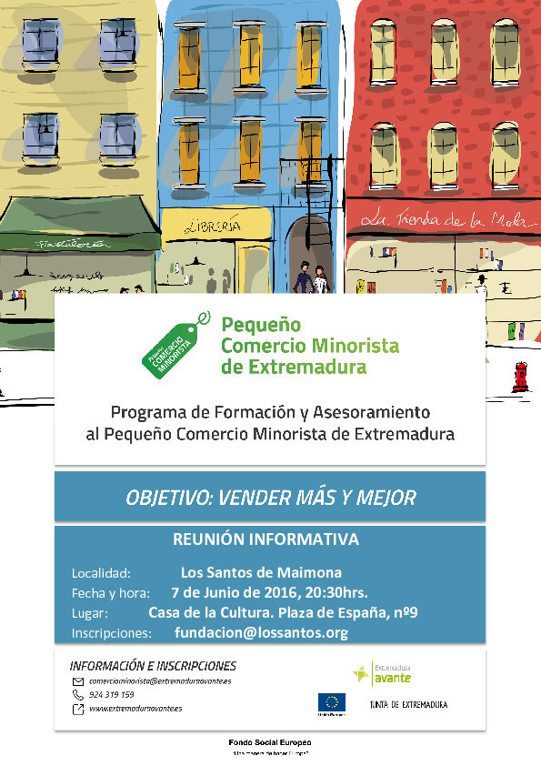Jornada informativa sobre el Programa de Formación y Asesoramiento al Pequeño Comercio Minorista de Extremadura