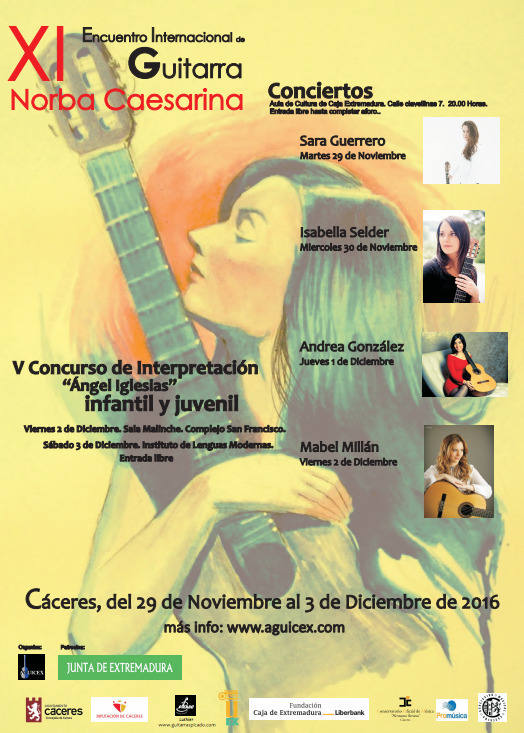 XI Encuentro internacional de guitarra clásica "Norba Caesarina"