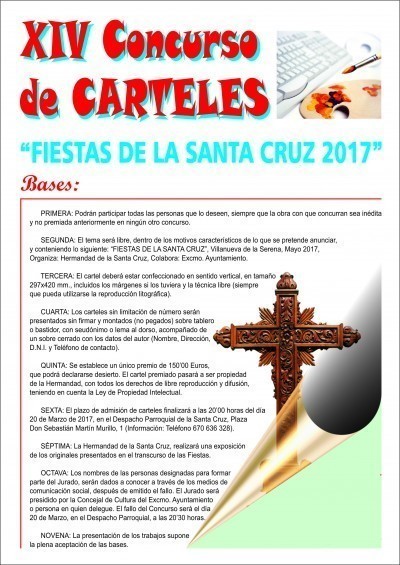Normal xiv concurso de carteles de las fiestas de la santa cruz villanueva de la serena