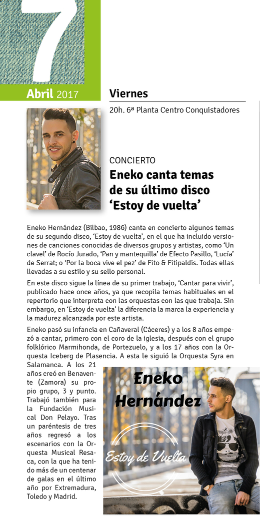 Eneko en concierto: Estoy de vuelta - Badajoz