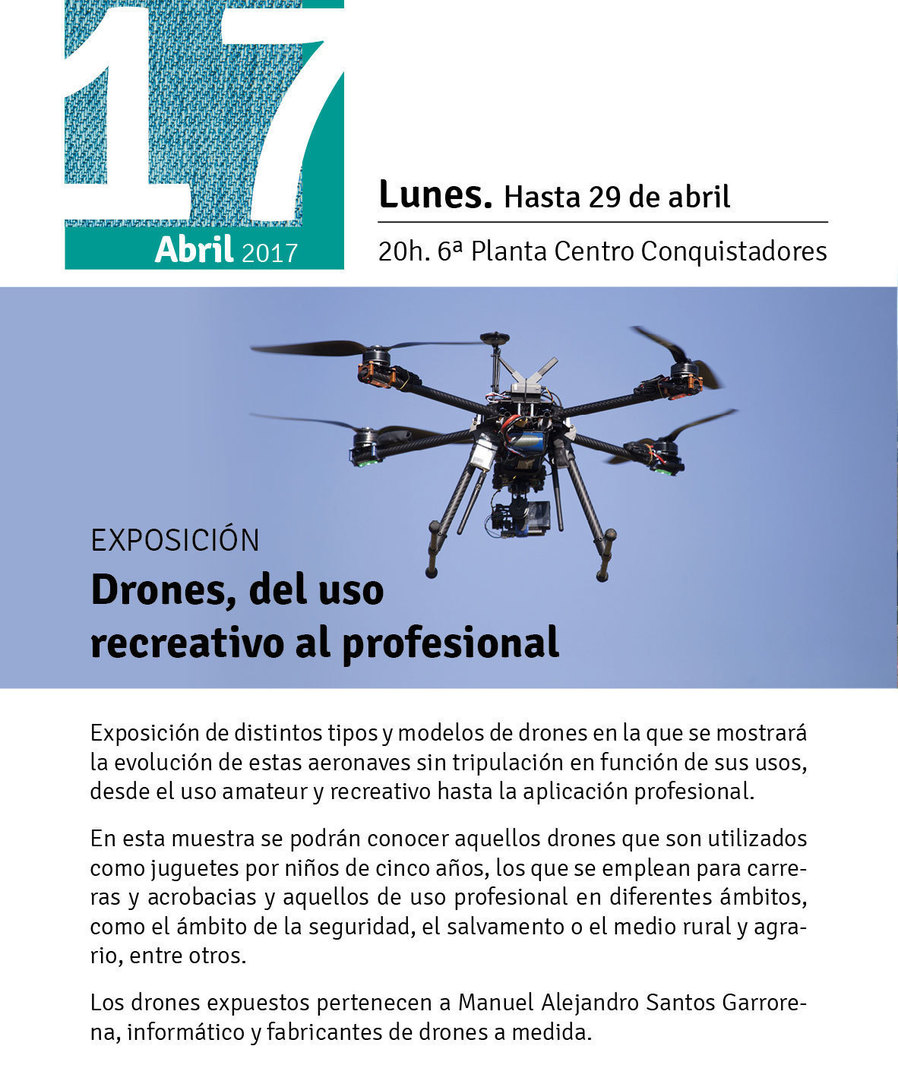 Exposición: Drones, del uso recreativo al profesional - Badajoz