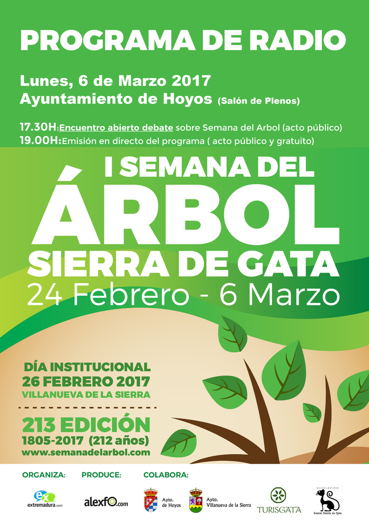 Encuentro debate y Programa de Radio Podcast sobre I Semana del Arbol de Sierra de Gata
