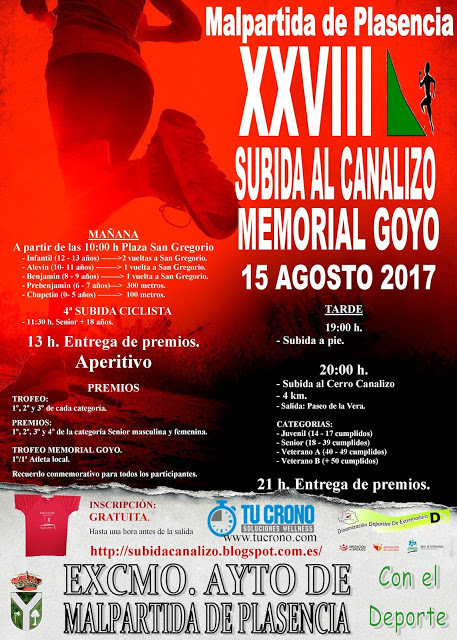 XXVIII Subida Popular al Canalizo Memorial Goyo en Malpartida de Plasencia
