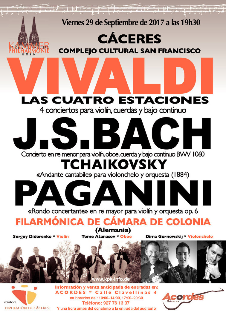 Concierto de la Orquesta de Cámara Filarmónica de Colonia en Cáceres