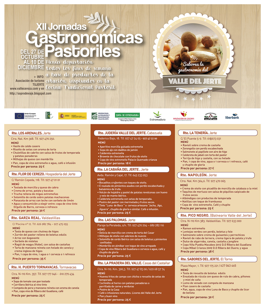 XII Jornadas Gastronómicas Pastoriles - Valle del Jerte