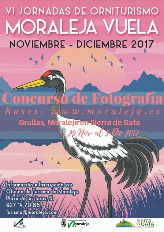 Concurso de Fotografía de Naturaleza Grullas, Moraleja en Sierra de Gata