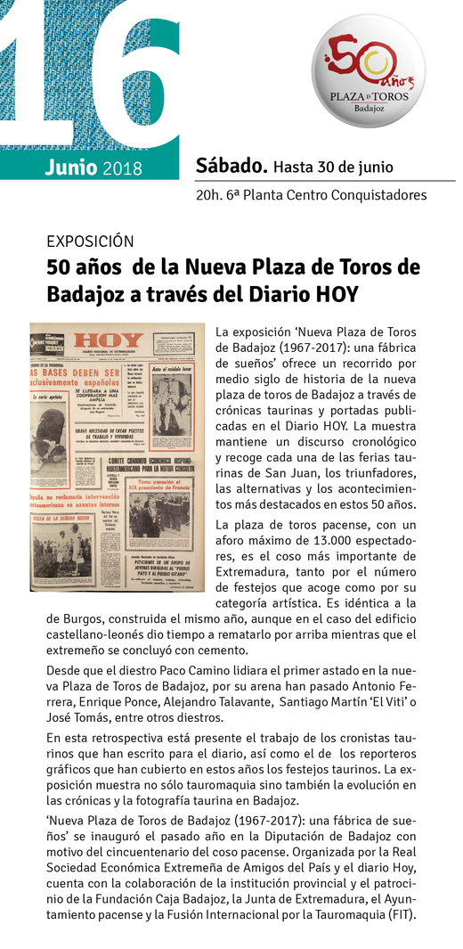 Normal exposicion 50 anos de la nueva plaza de toros de badajoz a traves del diario hoy badajoz 46