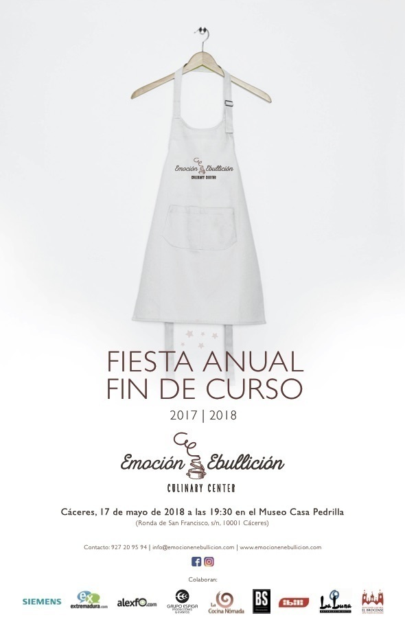 Fiesta Anual Fin de curso 2017 / 2018 - Escuela de Cocina Emoción & Ebullición Culinary Center -  Cáceres