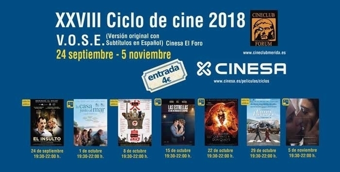 XXVIII Ciclo de cine V.O.S.E. 2018 - Mérida