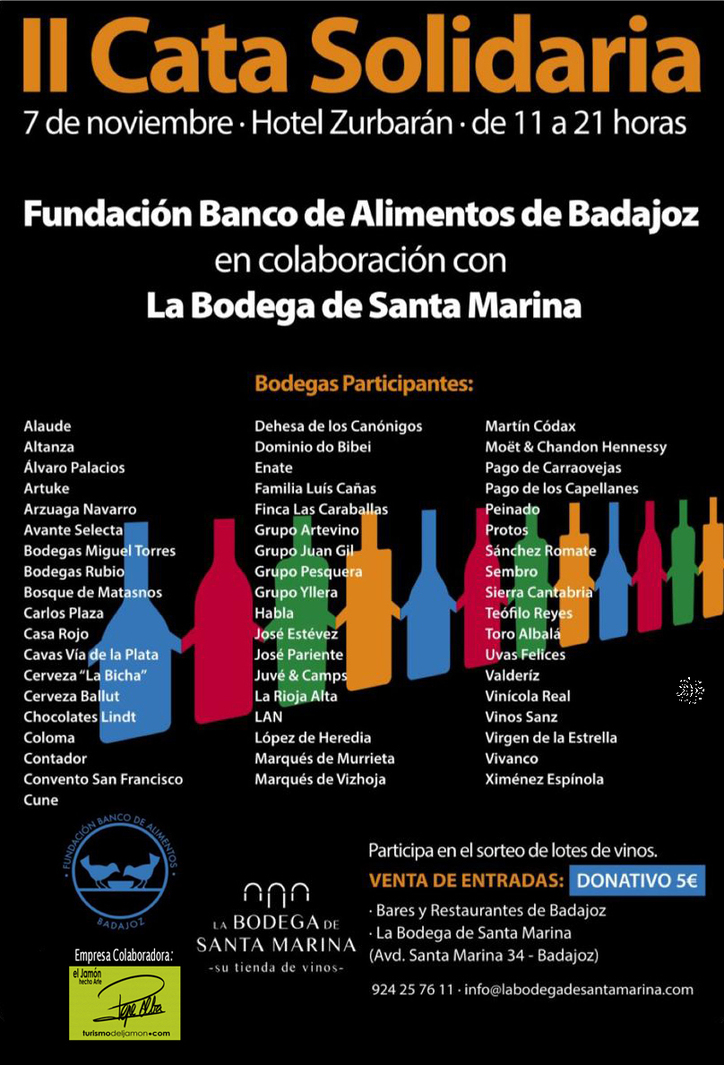 II Cata Solidaria - Fundación Banco de Alimentos de Badajoz en colaboración con la Bodega de Santa Marina