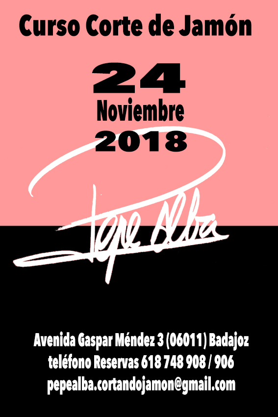 24-11-2018 Curso Corte de Jamón - Centro Escuela Pepe Alba
