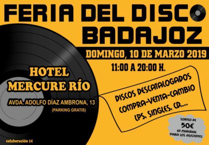 FERIA DEL DISCO BADAJOZ - DOMINGO 10 de MARZO 2019 - Hotel MERCURE RIO BADAJOZ