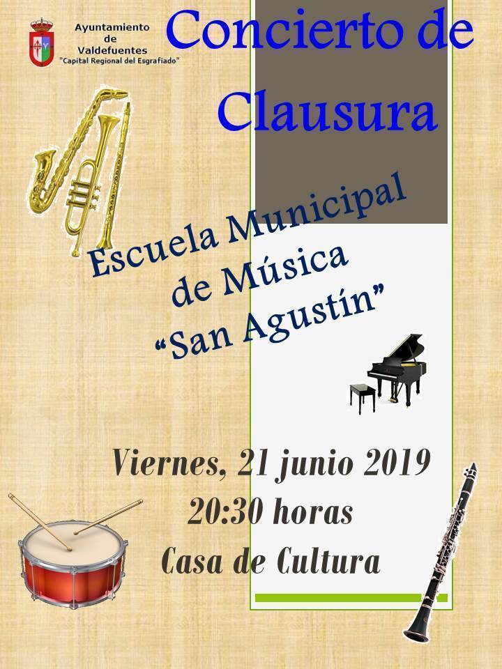 Concierto de Clausura del Curso 2018/19 de la Escuela Municipal de Música San Agustín