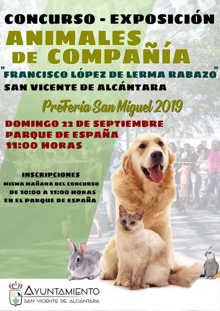 CONCURSO - EXPOSICIÓN DE ANIMALES DE COMPAÑÍA "FRANCISCO LÓPEZ DE LERMA RABAZO"