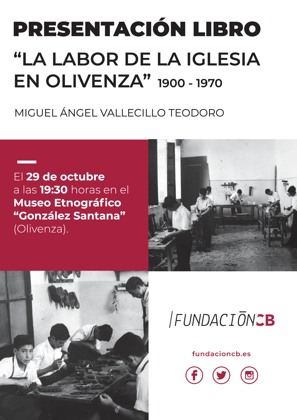 Presentacion del libro la labor de la iglesia en olivenza 1900 1970 25