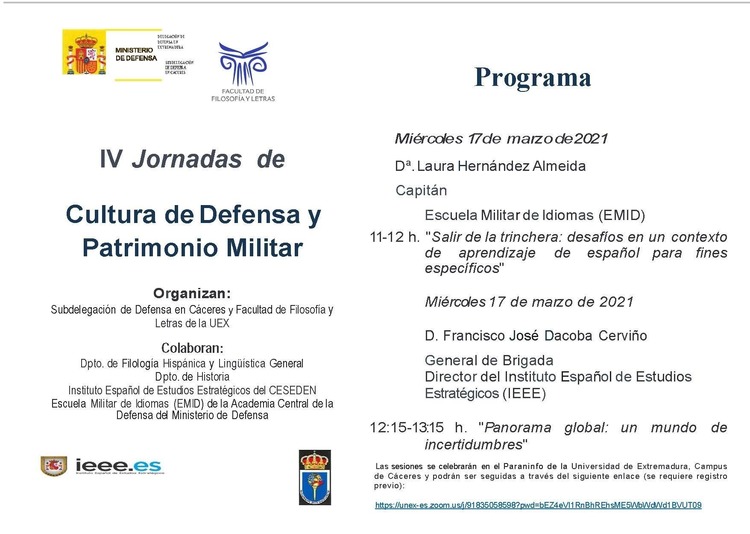 IV Jornadas de Cultura de Defensa y Patrimonio Militar
