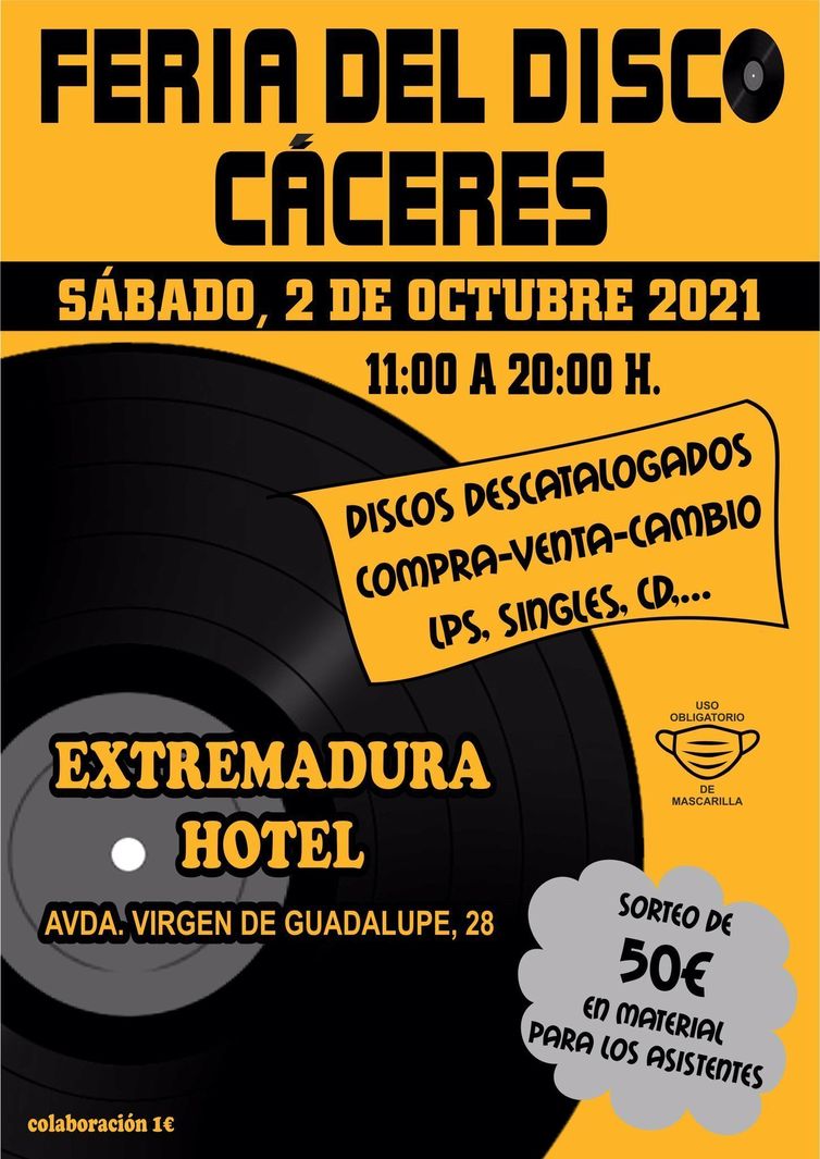 Feria del Disco CACERES - Sábado 2 de Octubre 2021 - Hotel EXTREMADURA