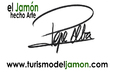 Logo premium pepe alba cortador de jamon turismo del jamon