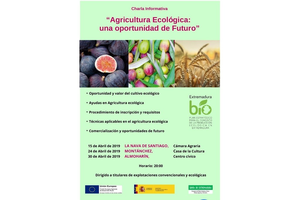 Agricultura comienza el ciclo de charlas “Agricultura ecológica: una oportunidad de futuro”