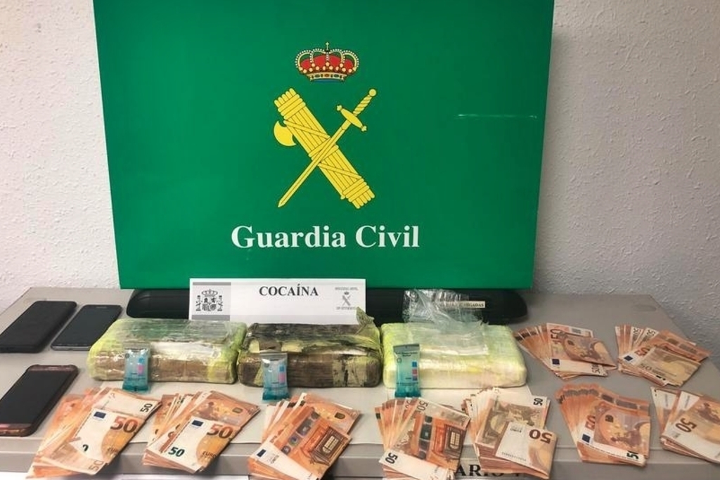 La Guardia Civil interviene tres kilos de cocaína a un vecino de Mijas