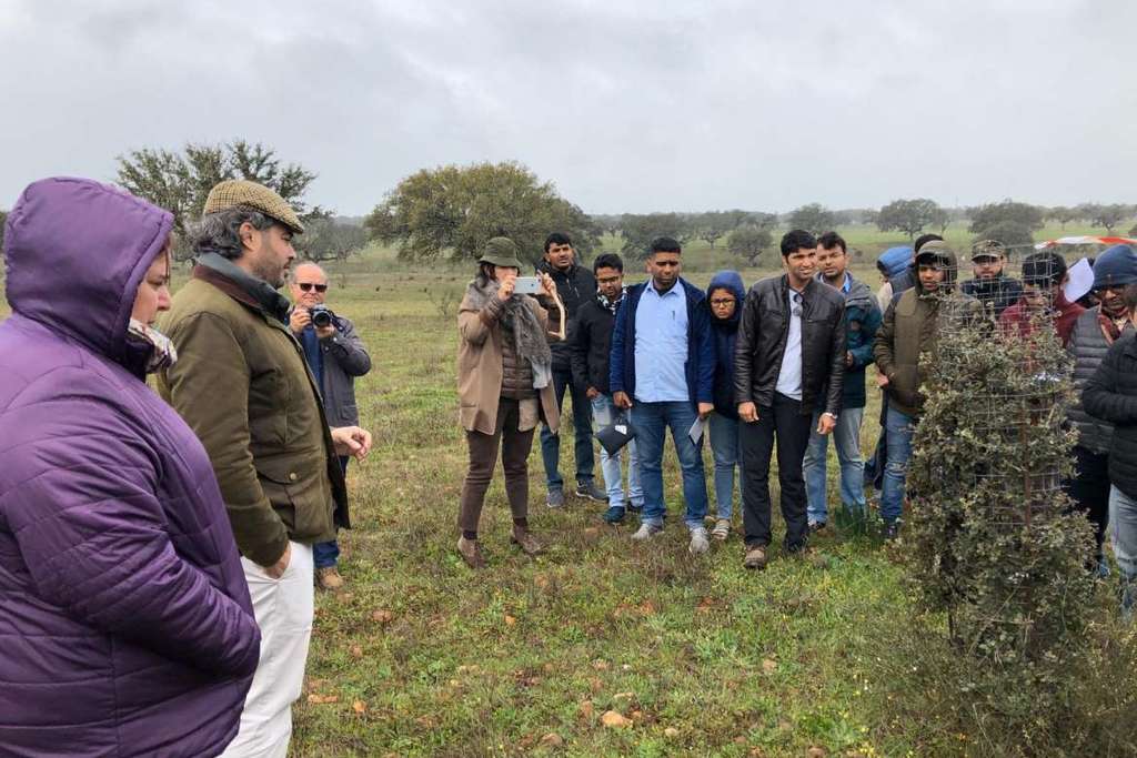 Begoña García acompaña a funcionarios de la India que visitan Extremadura para conocer la gestión de la dehesa