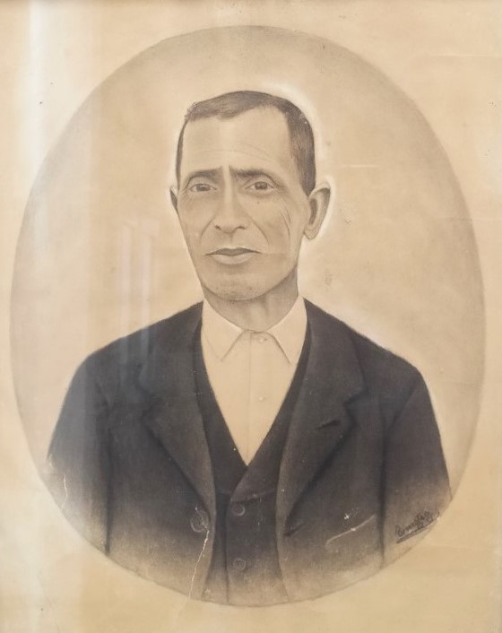 Retrato de Francisco Pérez Martínez, Padre de Timoteo Pérez  Rubio (carboncillo) 1916 (recortado)