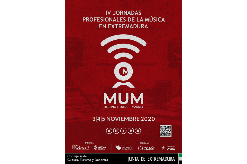 Las IV Jornadas Profesionales de la Música en Extremadura se celebrarán en formato virtual del 3 al 5 de noviembre