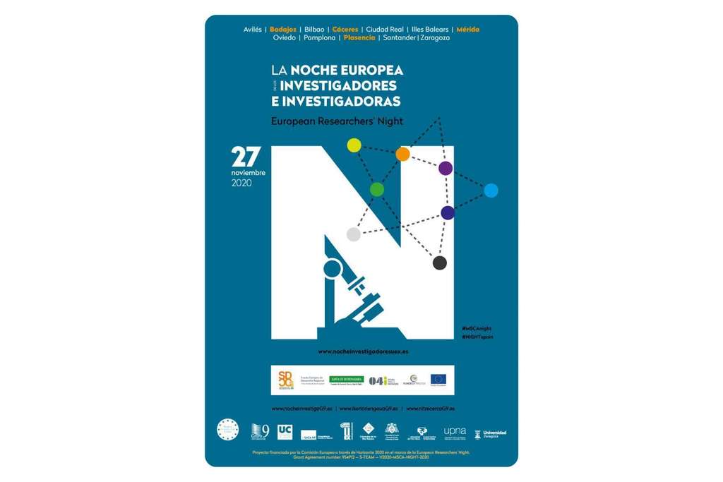 FUNDECYT-PCTEx y UEX celebrarán online la VIII edición de la Noche Europea de los Investigadores e Investigadoras