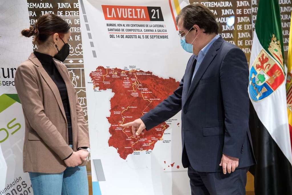 Fernández Vara asegura que Extremadura será “un referente” de la Vuelta Ciclista a España en 2021