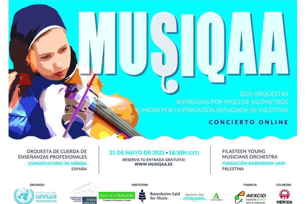 La AEXCID y UNRWA organizan un concierto con la Orquesta Joven Barenboim-Said en solidaridad con la población refugiada de Palestina