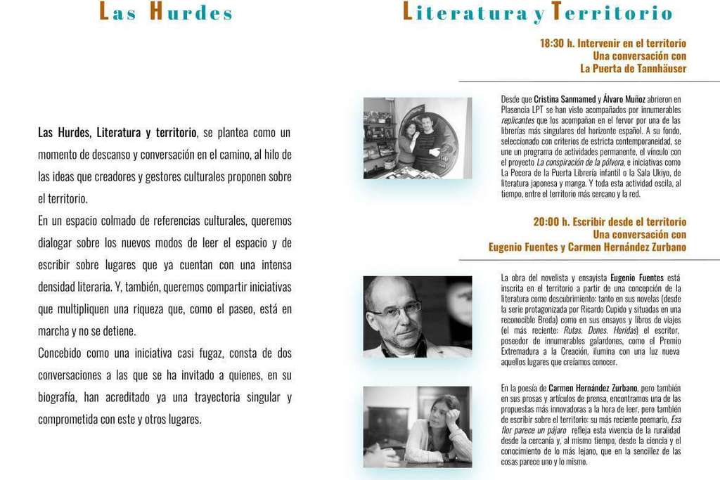 Las Hurdes acoge este sábado el encuentro ‘Literatura y Territorio’ con Eugenio Fuentes, Carmen Hernández Zurbano y la librería ‘La Puerta de Tannhäuser’