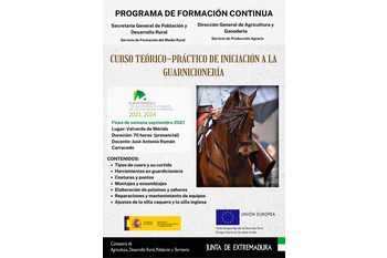 El 3 de septiembre comienza el Curso de Iniciación a la Guarnicionería del Plan Estratégico del Sector Equino