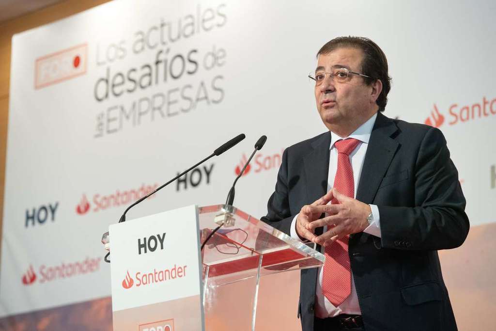 Fernández Vara asegura que en Extremadura se dan las condiciones para poder competir y atraer más inversiones y mejores empresas