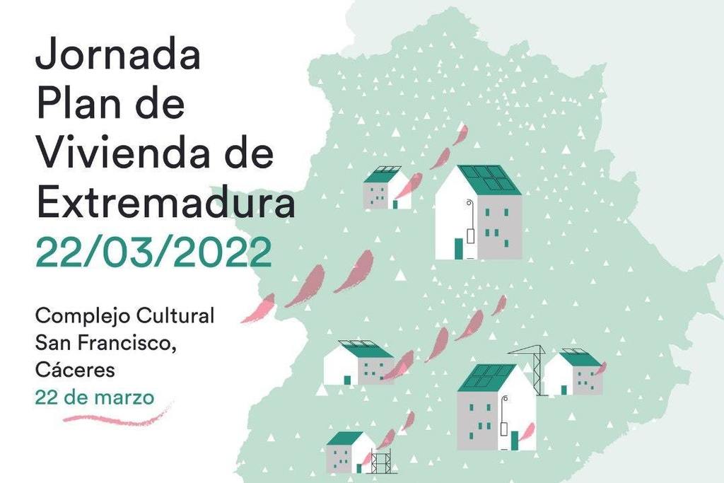 Una jornada abordará el próximo Plan de Vivienda de Extremadura, el derecho y las políticas públicas de vivienda o la rehabilitación y regeneración rural y urbana