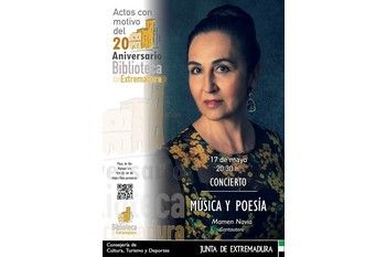 Música y poesía en la Biblioteca de Extremadura para celebrar su vigésimo aniversario