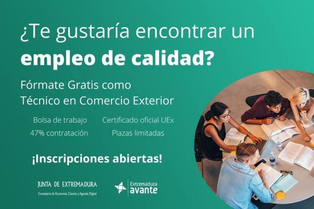 Extremadura Avante lanza un nuevo curso de formación online teórico-práctico sobre comercio exterior