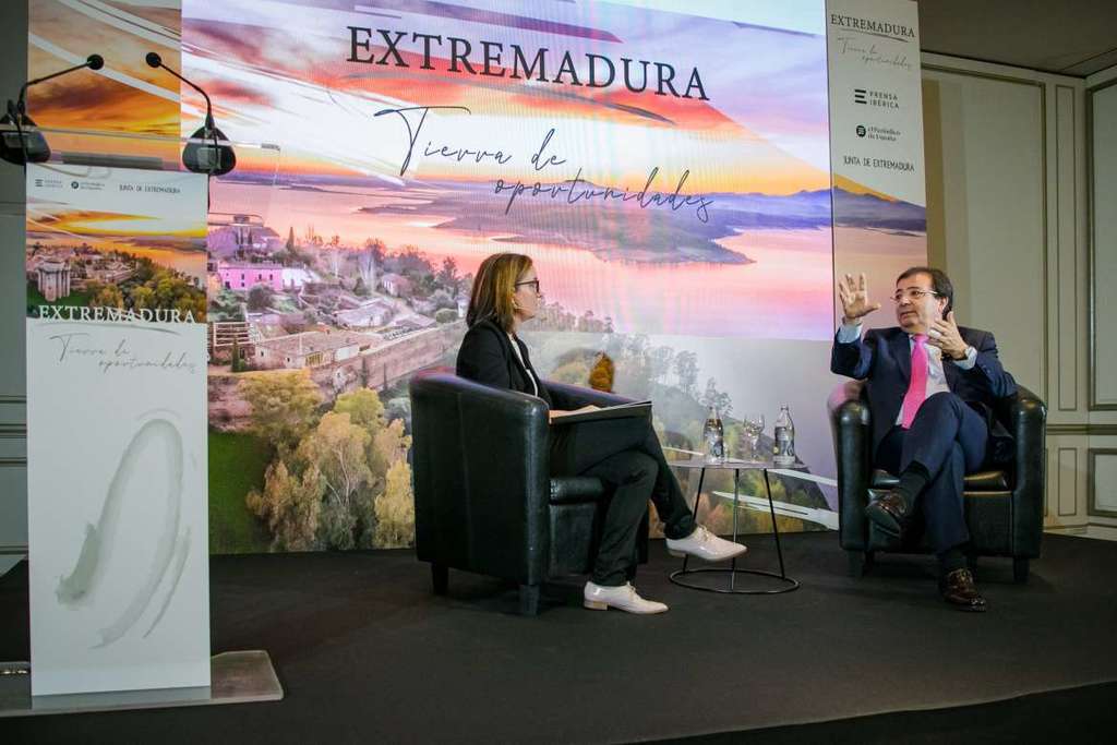 Fernández Vara presenta a Extremadura, desde Madrid, como una tierra de “inmensas oportunidades”