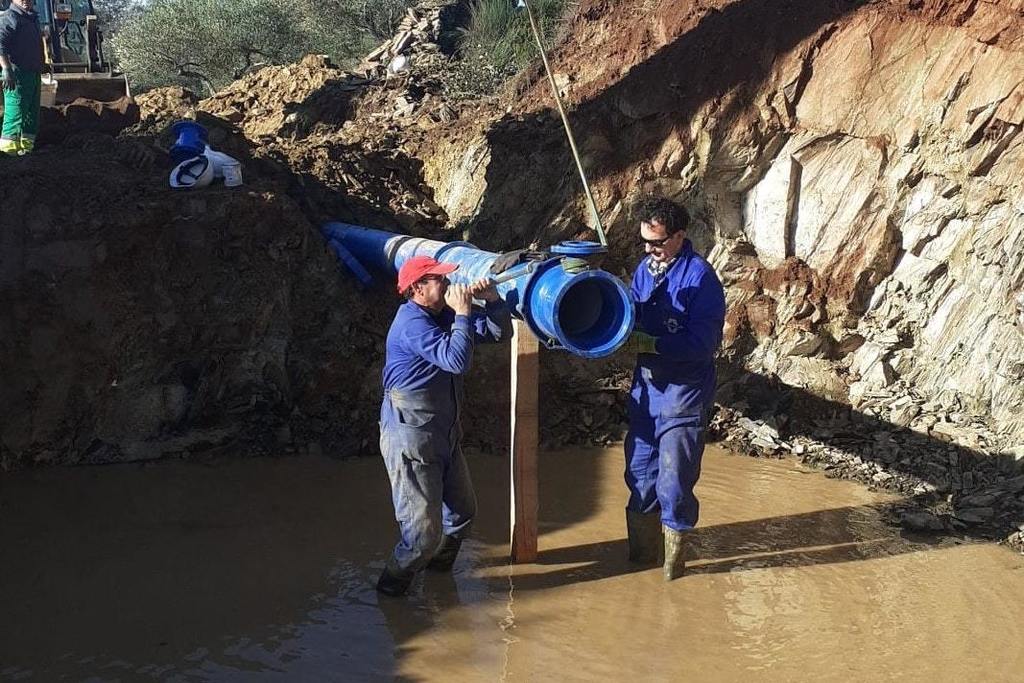En servicio 16 kilómetros de nueva conducción de agua para Logrosán y Zorita