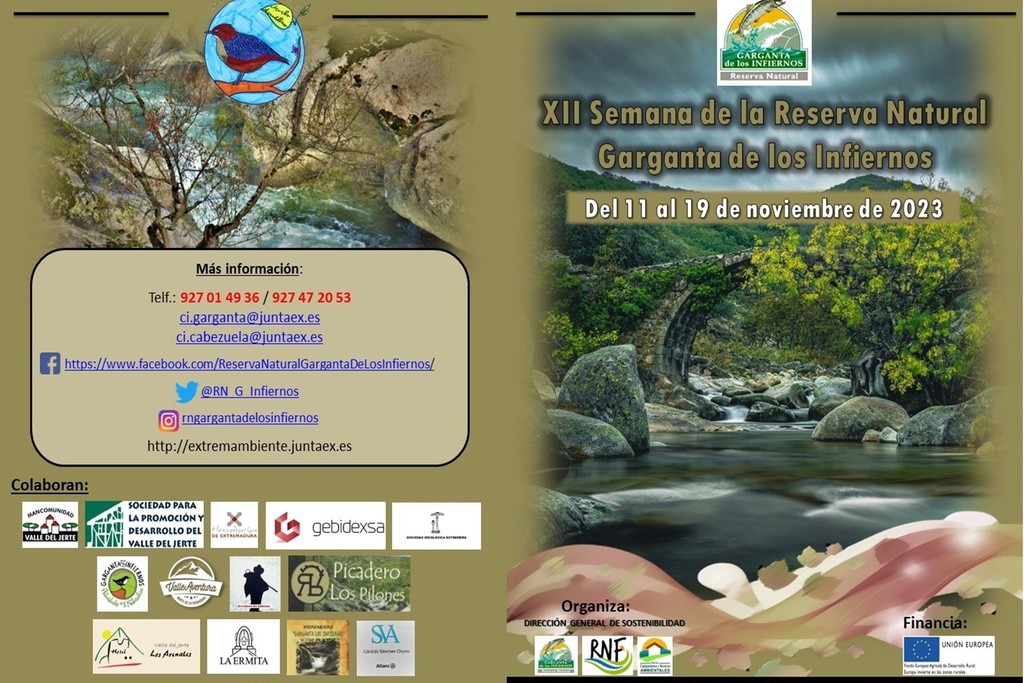 La XII Semana de la Reserva Natural de la Garganta de los Infiernos se celebra del 11 al 19 de noviembre en el Valle del Jerte