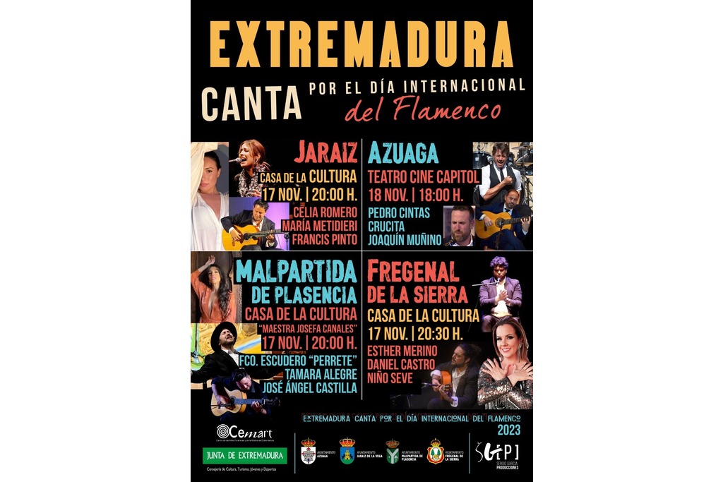 Extremadura celebra el Día Internacional del Flamenco con cuatro conciertos en la región y uno en Lisboa
