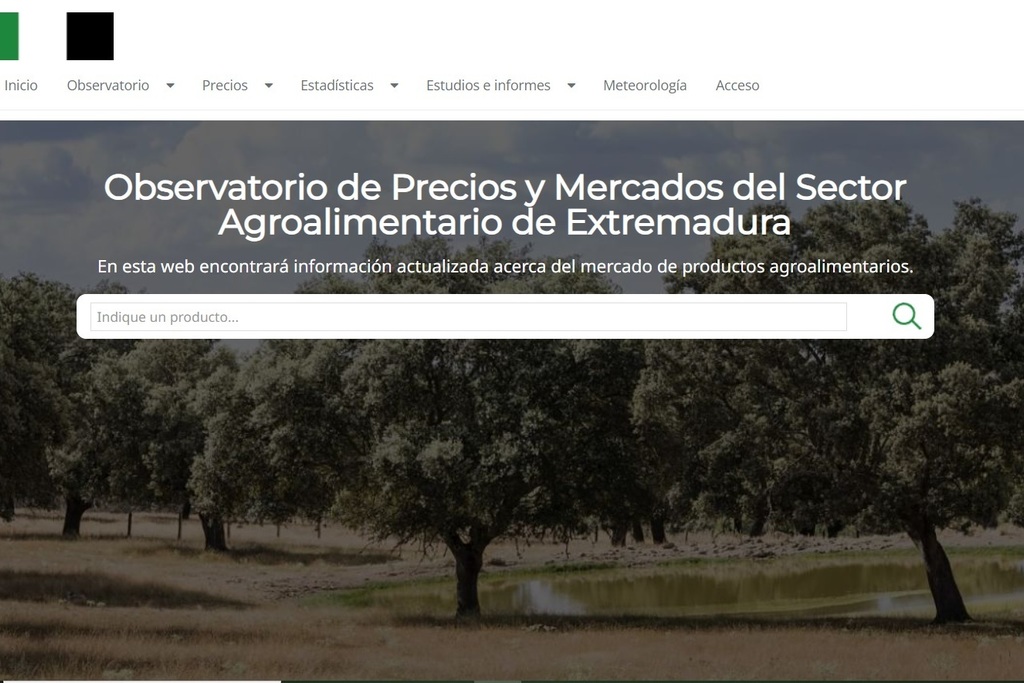 La Junta actualiza y mejora el portal digital del Observatorio de Precios y Cadena de Valor del Sector Agroalimentario de Extremadura