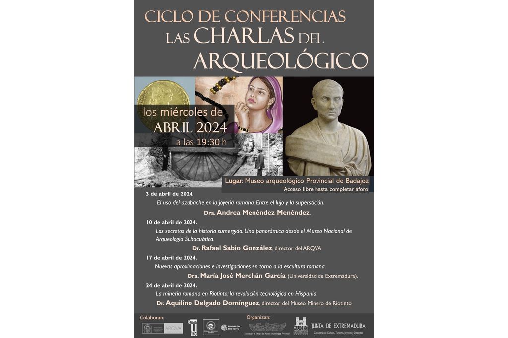 El Museo Arqueológico de Badajoz programa un nuevo ciclo de conferencias centrado en la orfebrería, minería y escultura romana